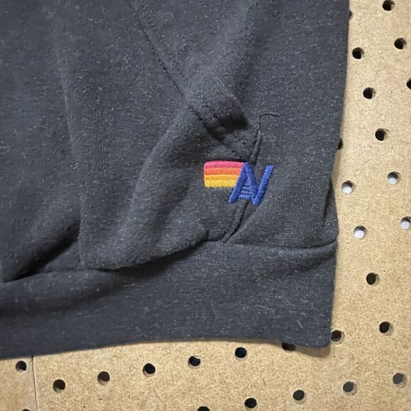 Aviator Nation Sweatshirt Women Large Black Lightning Bolt Hoodie USA Adult RARE - Picture 3 of 8